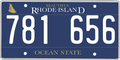 RI license plate 781656