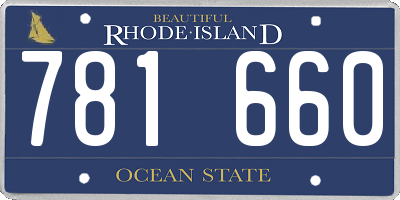 RI license plate 781660