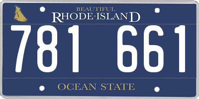 RI license plate 781661