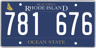 RI license plate 781676