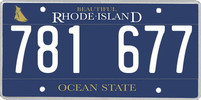 RI license plate 781677
