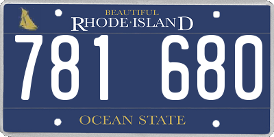 RI license plate 781680