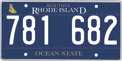 RI license plate 781682
