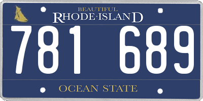 RI license plate 781689