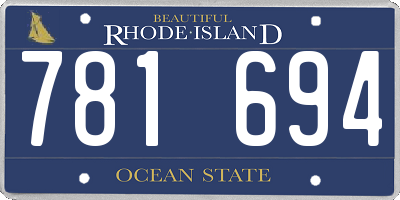 RI license plate 781694