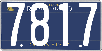 RI license plate 7817