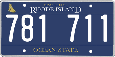 RI license plate 781711
