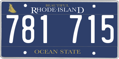 RI license plate 781715