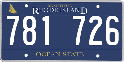 RI license plate 781726