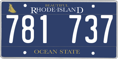 RI license plate 781737