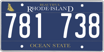 RI license plate 781738