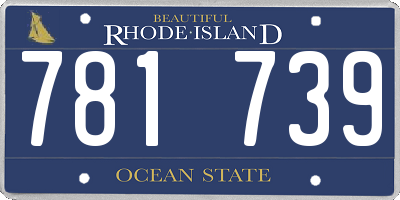 RI license plate 781739