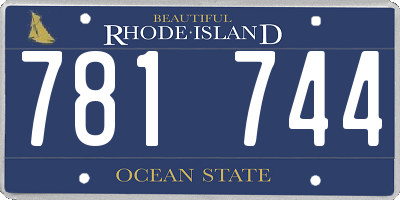 RI license plate 781744