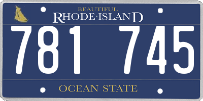 RI license plate 781745