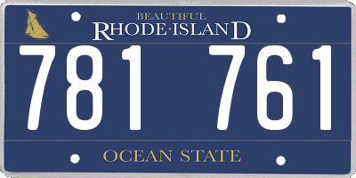 RI license plate 781761