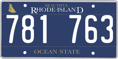 RI license plate 781763