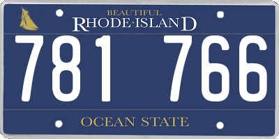 RI license plate 781766