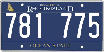 RI license plate 781775