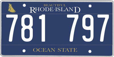 RI license plate 781797
