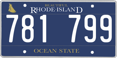 RI license plate 781799