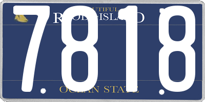 RI license plate 7818