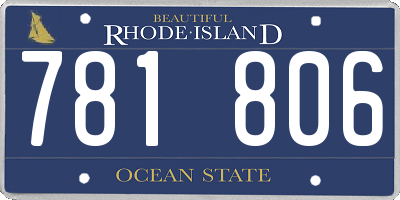 RI license plate 781806
