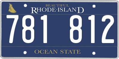 RI license plate 781812