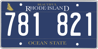 RI license plate 781821