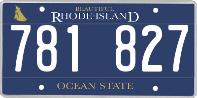 RI license plate 781827