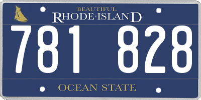 RI license plate 781828