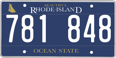RI license plate 781848