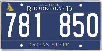 RI license plate 781850