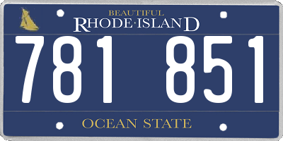 RI license plate 781851