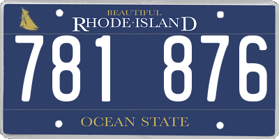 RI license plate 781876