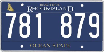 RI license plate 781879