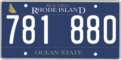 RI license plate 781880