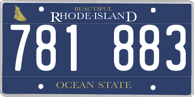 RI license plate 781883