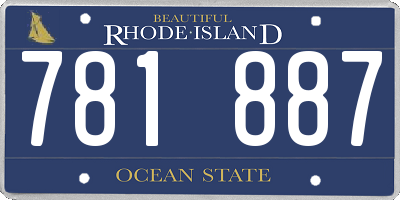RI license plate 781887