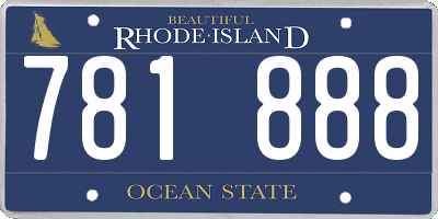 RI license plate 781888