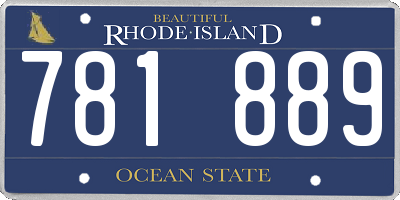 RI license plate 781889