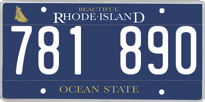 RI license plate 781890
