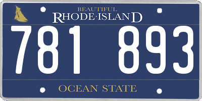RI license plate 781893