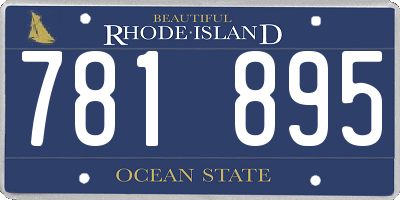 RI license plate 781895