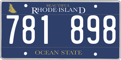 RI license plate 781898