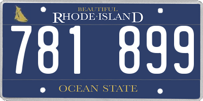 RI license plate 781899