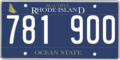 RI license plate 781900