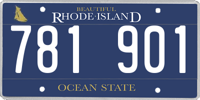 RI license plate 781901