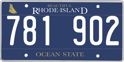 RI license plate 781902