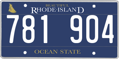 RI license plate 781904