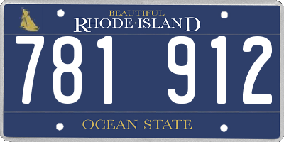 RI license plate 781912